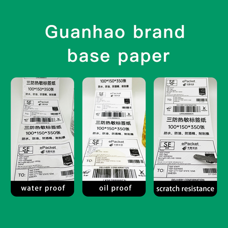 Supermarket Thermal Printer Sticker Folding Label Paper 100x150 Made Plastic for Business Packaging Carton Shipping Waybills