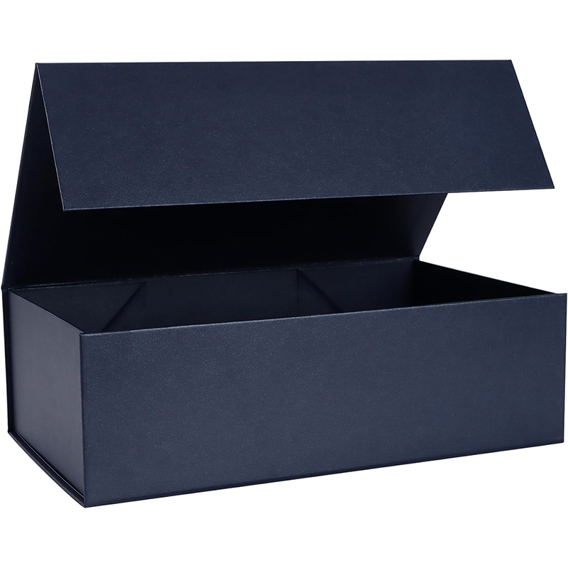 Customizable Flip-Top Hard Cardboard Gift Box With Magnetic Closure Ribbon Handle Four-Color Printing UV Finish Luxury Packaging