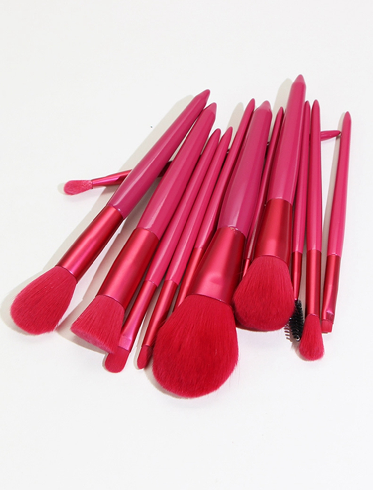 12 PCS Red Mini Cute Wholesale Make up Tools Professional Powder Brush Makeup Brush Set