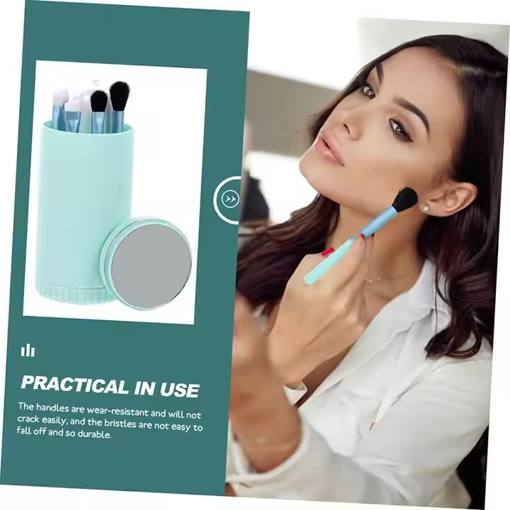 Wholesale Makeup Brush Mirror Box Portable Mini Makeup Brush Set with Mirror
