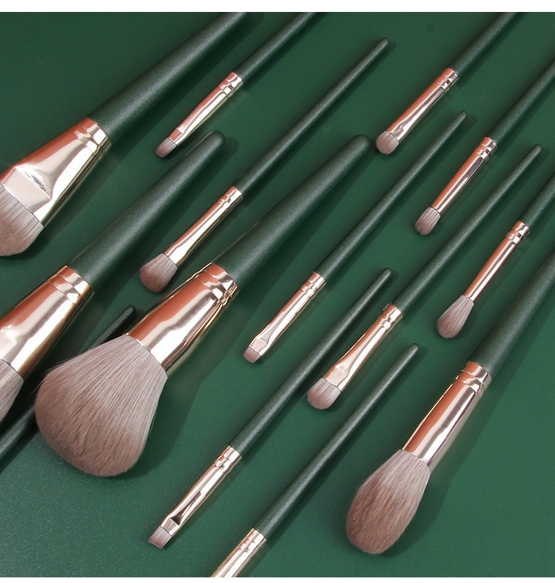 14-Piece Makeup Brush Set: Soft-Bristle Complete Beginner's Makeup Brush Collection