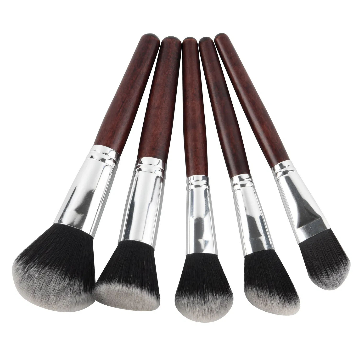 Beautichen Private Label Customized 10 PCS Wood Color Foundation Brush Makeup Set