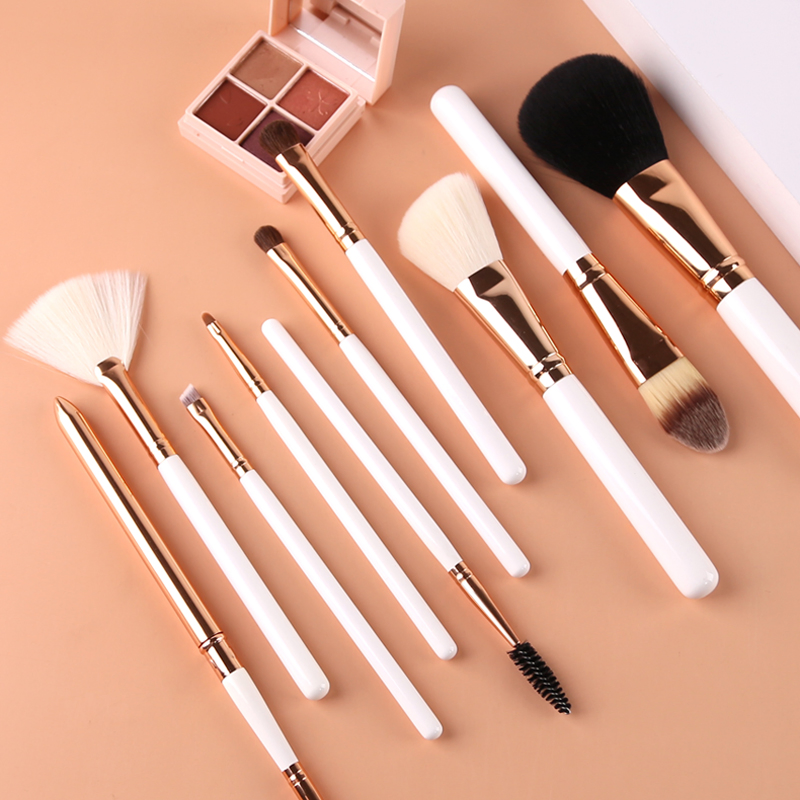 10PCS Set Makeup Brush Foundation Brush Fan-Brush Eye Shadow Brush Set Combination