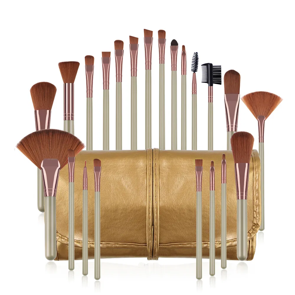 4 Colors 22PCS Set Foundation Highlighter Makeup Brushes Eyeshadow Makeup Brush Set with Bag