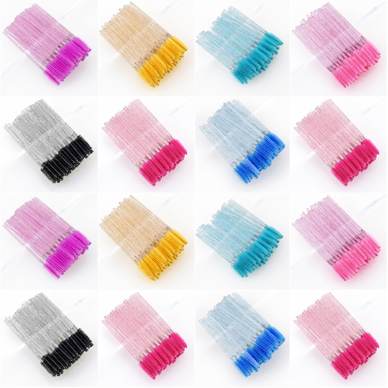 Crystal Tube Eyelash Brushes and Eyebrow Spoolers Wholesale