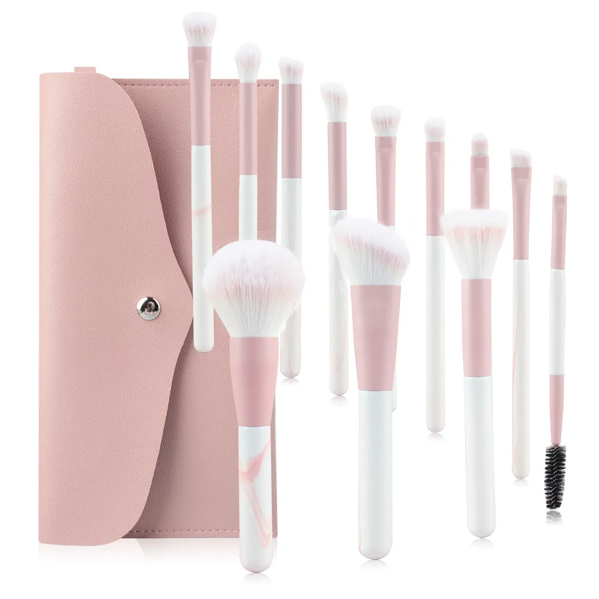 Beginner Friendly Pink Makeup Brush Set Eyebrow Comb Makeup Brush