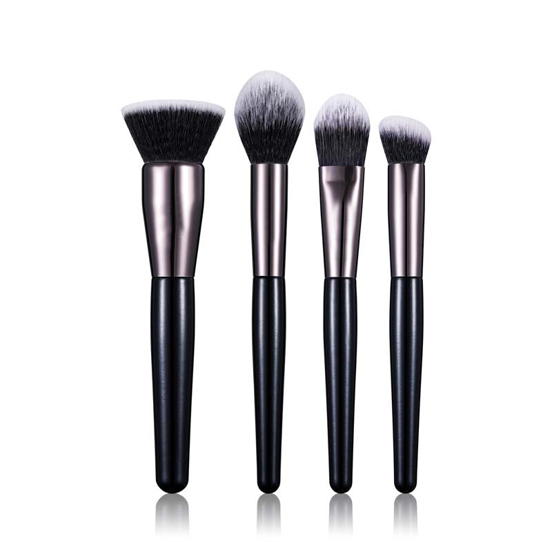 15PCS Black Color Makeup Brush Set High Quality Vegan Synthetic Hair Beginner Beauty Tools Manufacturers