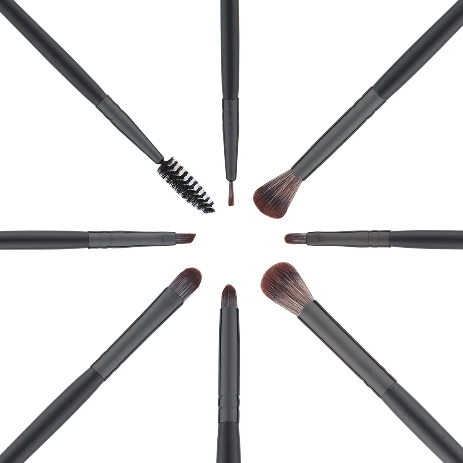 Beautichen Premium Synthetic Powder Foundation Highlight Concealer Eyeshadow Blending Eyebrow Liner Spoolie Brush Set Black 14PCS Makeup Brushes Set