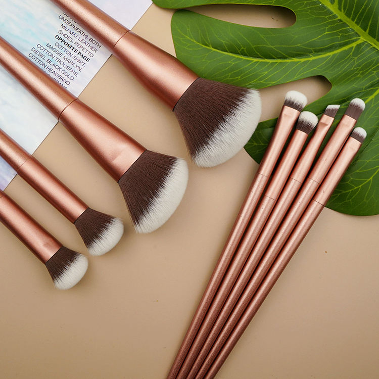 Professional Luxury Rose Gold Custom High Quality Synthetic Eye Makeup Brush Set
