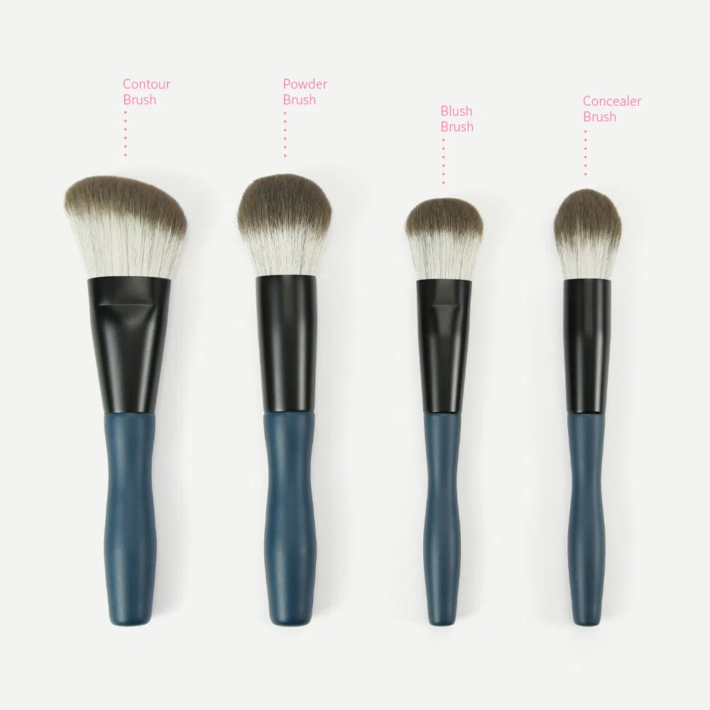 Private Label Wholesale Nail Art 4PCS Makeup Cosmetic Brush Set Nylon Hair Maquillage Brush for Face