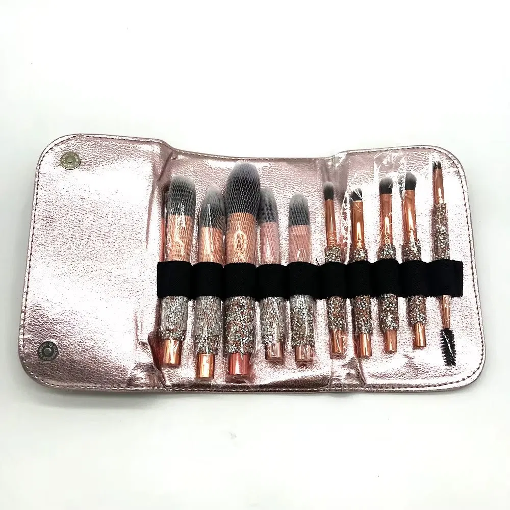 Diamond Professional Beauty Gold Glitter Rhinestone Handle Luxury Makeup Brush Set