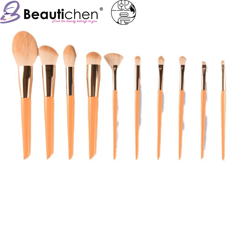 Beautichen 10PCS Vibrant Orange Youth Makeup Brush Set - OEM Private Label