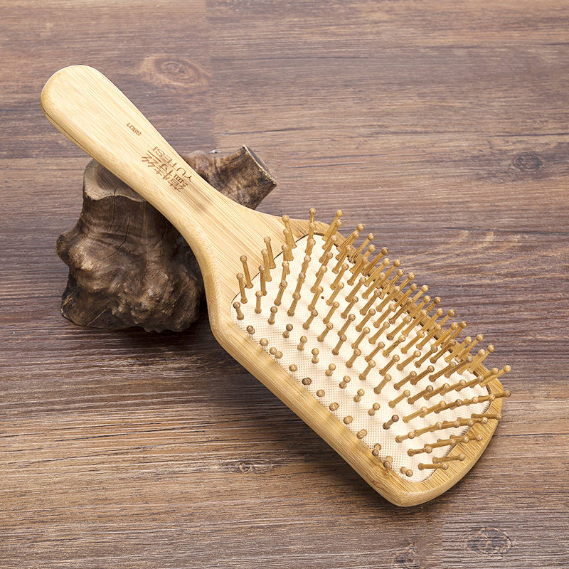 Professional High Quality Natural Bamboo Round Paddle Hair Massage Brush