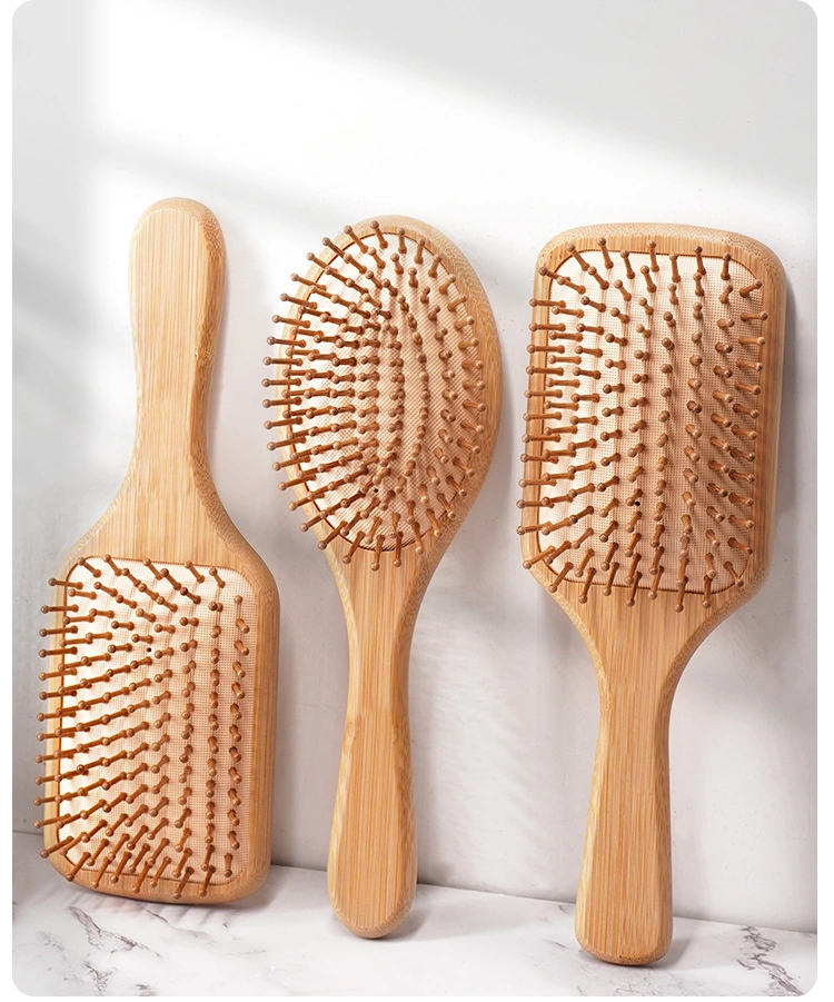 Wholesale Hair Salon Natural Bamboo Hair Brush Set
