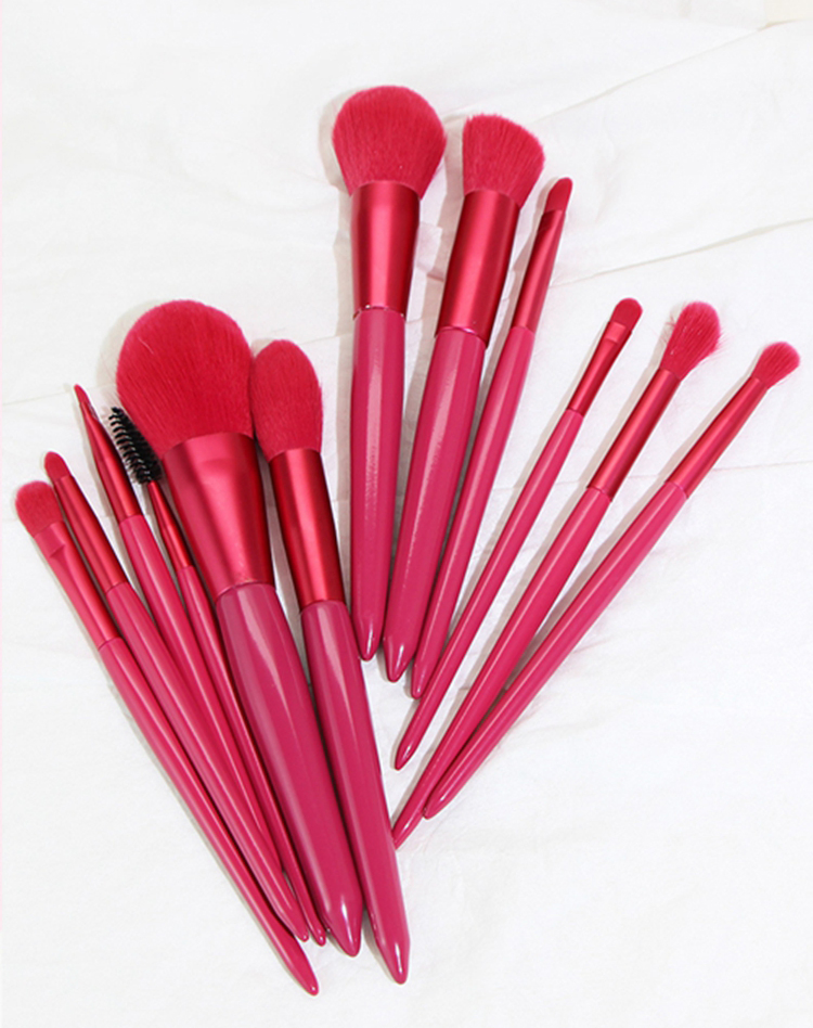 12 PCS Red Mini Cute Wholesale Make up Tools Professional Powder Brush Makeup Brush Set