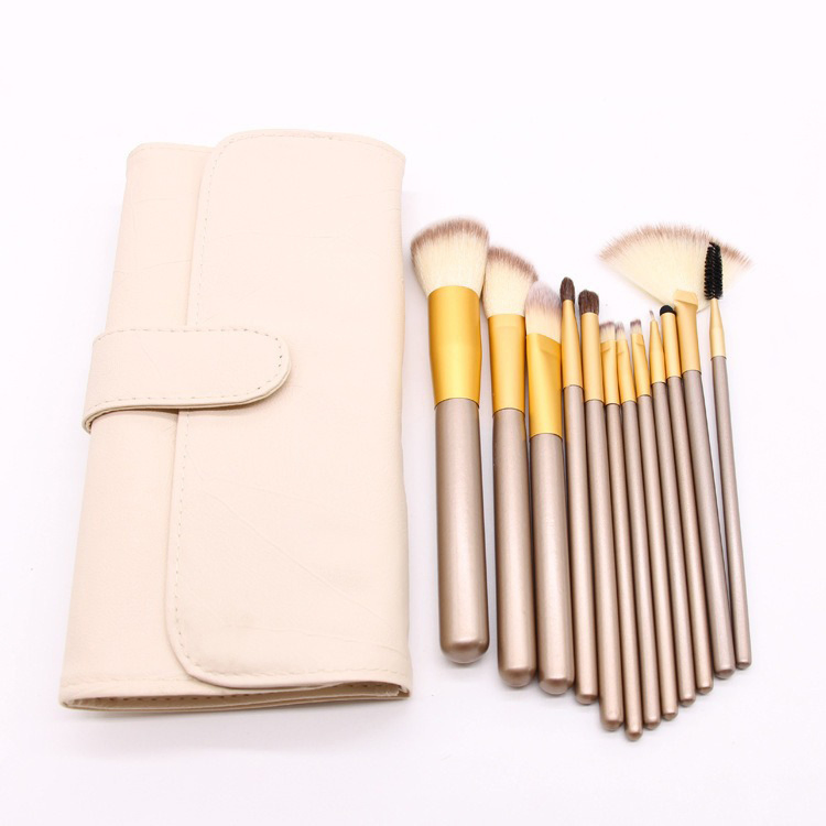 Beautichen Makeup Brush Set with Bag Cheap Luxury 18PCS Make up Synthetic Hair Sets High Grade Makeup Brush Set- Yellow