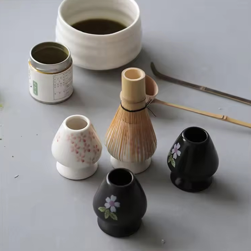 Japanese Classic Design Bamboo Matcha Powder Whisk Set Modern Practical Coffee and Green Tea Grinder Brush for Tea Ceremony