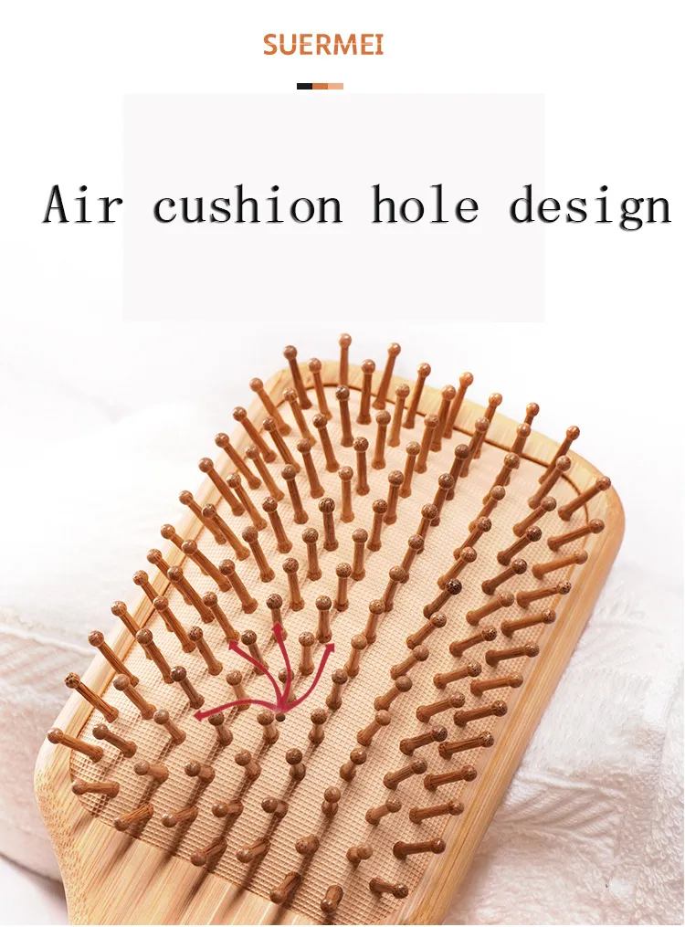 Wholesale Hair Salon Natural Bamboo Hair Brush Set