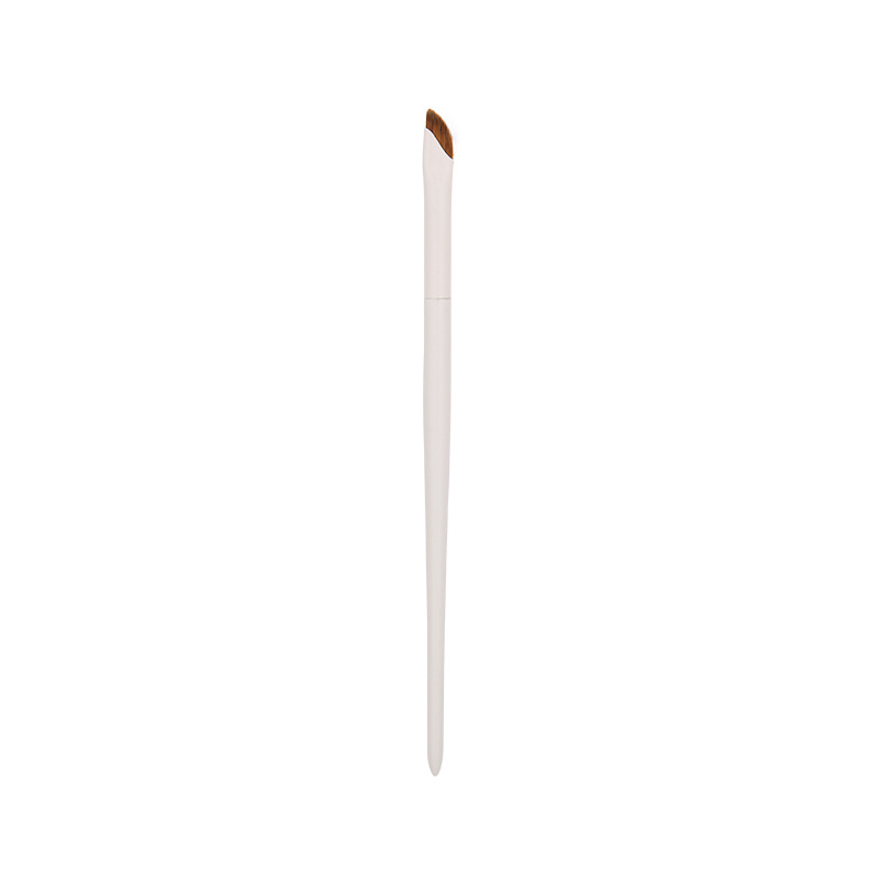 White Handle Blade Flat Soft Natural Eyebrow Eyeliner Makeup Brush Private Label