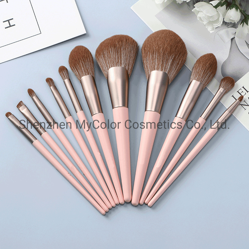 Professional Soft Synthetic Hair Makeup Brush Set 11PCS Fab Powder Concealer Lip Brush Set