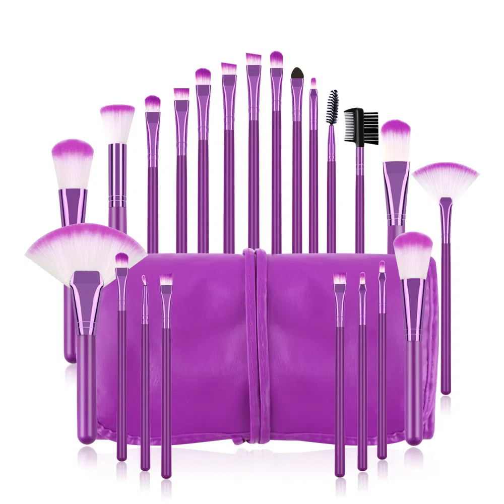 4 Colors 22PCS Set Foundation Highlighter Makeup Brushes Eyeshadow Makeup Brush Set with Bag