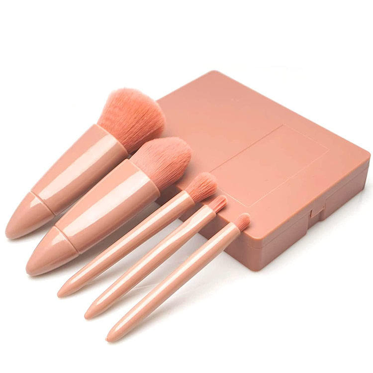 Customizable 5-Piece Mini Portable Makeup Brush Set