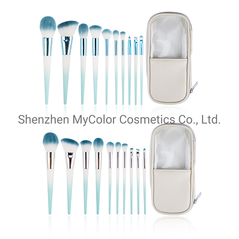 Private Logo OEM Customized Cosmetic Brushes 10PCS Face Eye Lip Makeup Brush Set