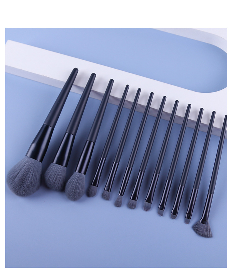 Professional Customized Beauty Tool Cosmetic Brush Paint 12PCS/Set Super Soft Beginner Full Makeup Brush Set with Drawstring Makeup Bag