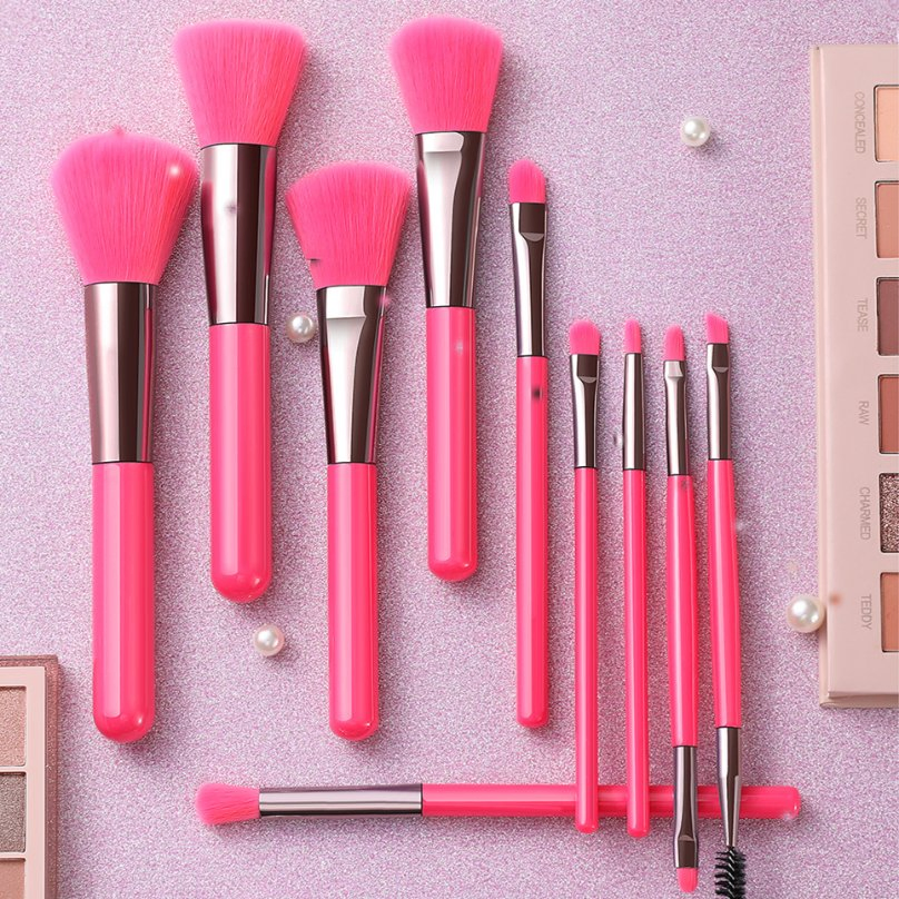 Foundation Bronzer Contour Blush Blending Brush Wholesale 10PCS Cosmetic Brush Set Hotselling Makeup Brush Set Manufacturer
