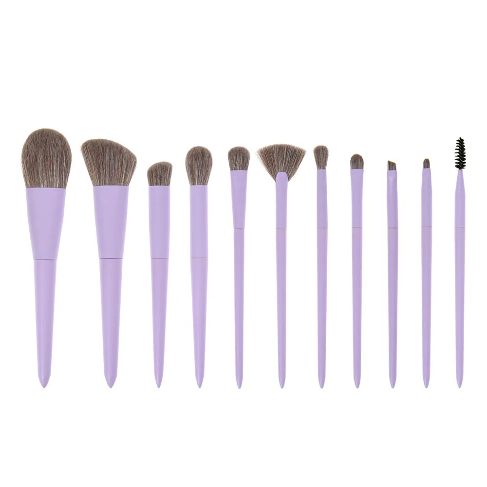 11PCS Cosmetic Makeup Brush Set for Face Eye Shadow Portable Soft Hair Lip Balm Beauty Brushes