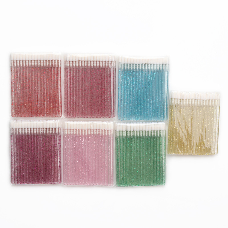 Wholesale Disposable Lip Brush Set 50PCS/Bag Cotton Swab Mascara Wands Lash Lipstick Cleaning Eyelashes Brush Applicators