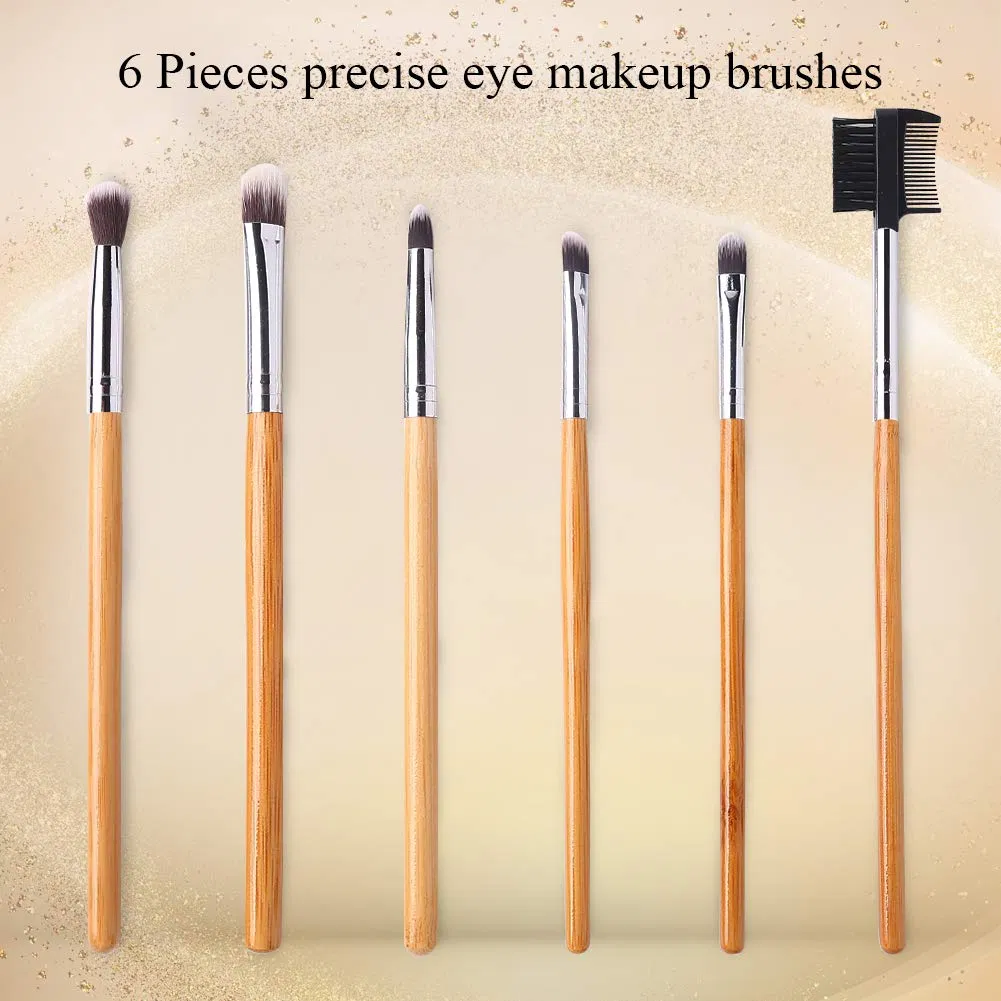 Beautichen Luxury Professional Orange Wood Handle Cosmetics Make up Tools Eye Makeup Brushes Set Synthetic Makeup Brush Set