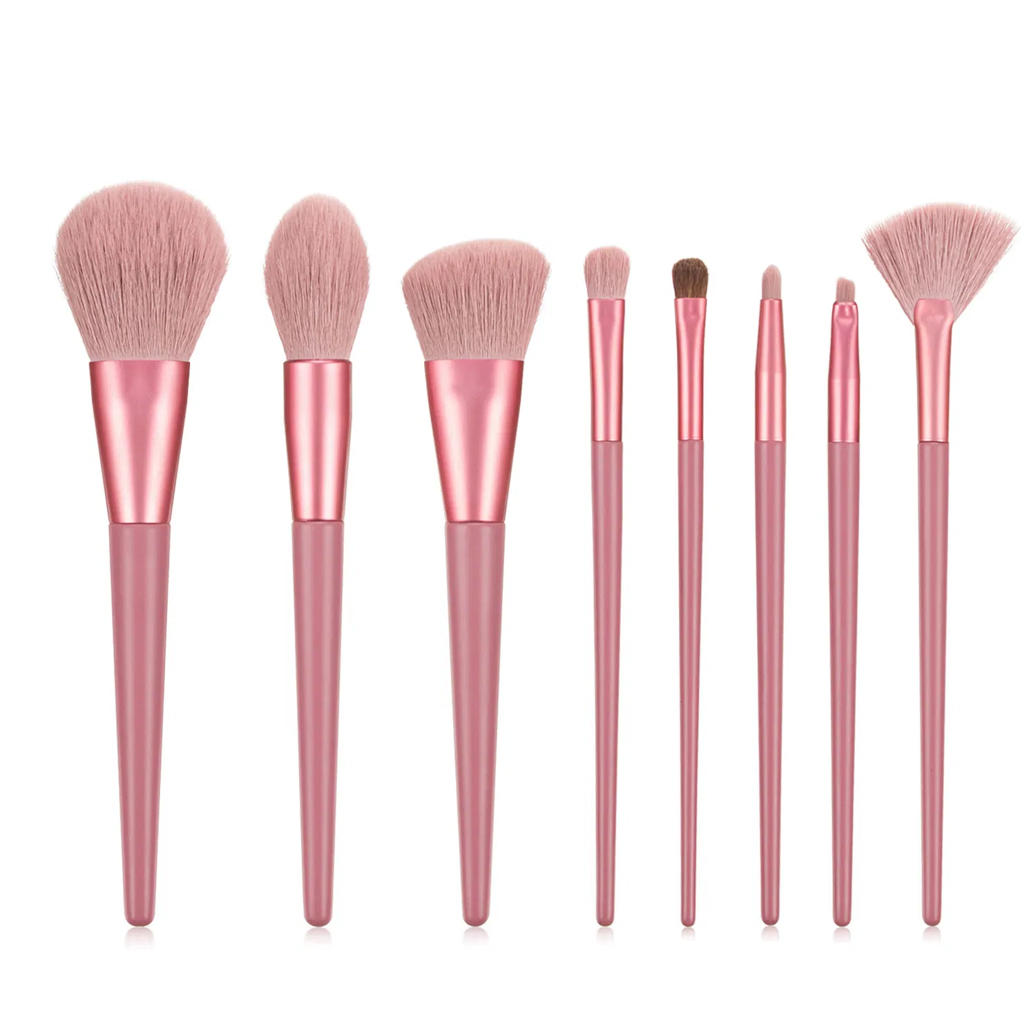 High Quality 8PCS Vegan Brushes Powder Foundation Blending Eyeshadow Eyeliner Lip Cosmetic Brush Set