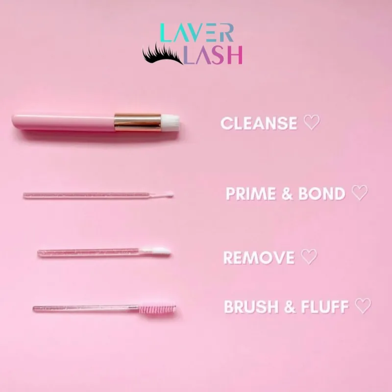 Crystal Tube Eyelash Brushes Detail 1