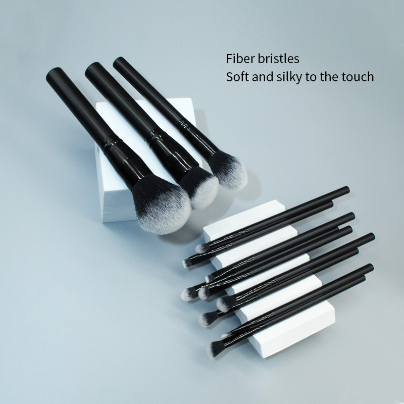 12 PCS Makeup Brush Set for Beginners with Wave Shape Angled Contour Brush, Soft Synthetic Vegan Bristles, Cosmetic Brushes Kit