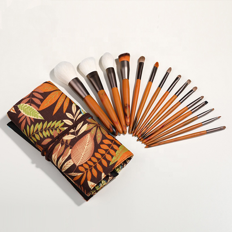 High Quality Cosmetic Blending Brushes Kit 15PCS Foundation Powder Blush Eye Shadow Concealer Lip Eye Brush ODM OEM Factory Makeup Brushes Set