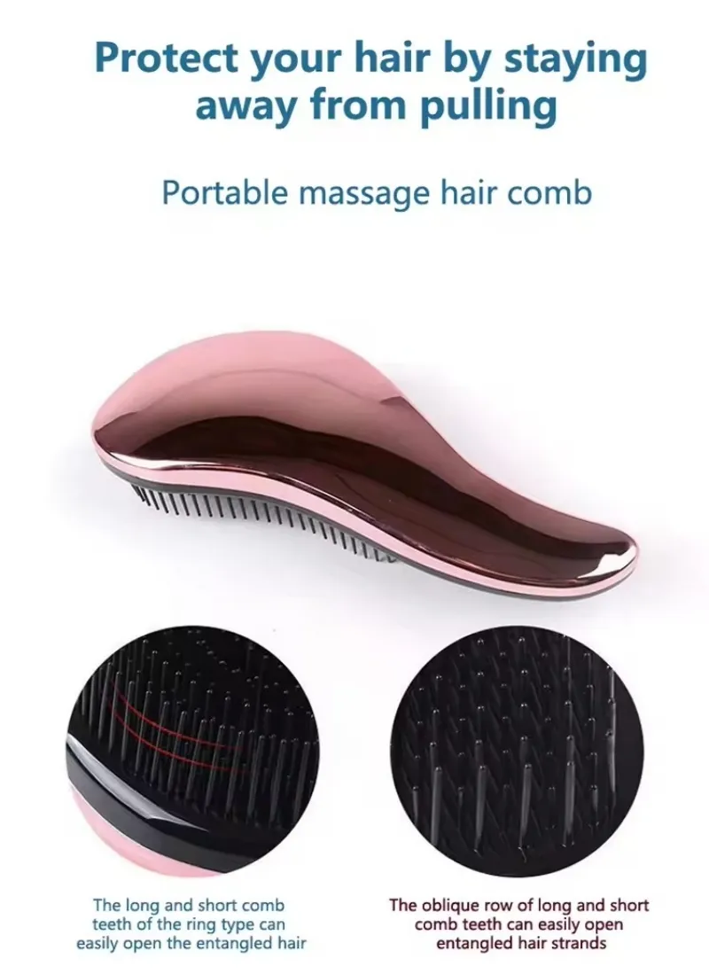 2025 Custom Comb for Natural Shampoo Scalp Massage Round Curly Detangling Hair Brush