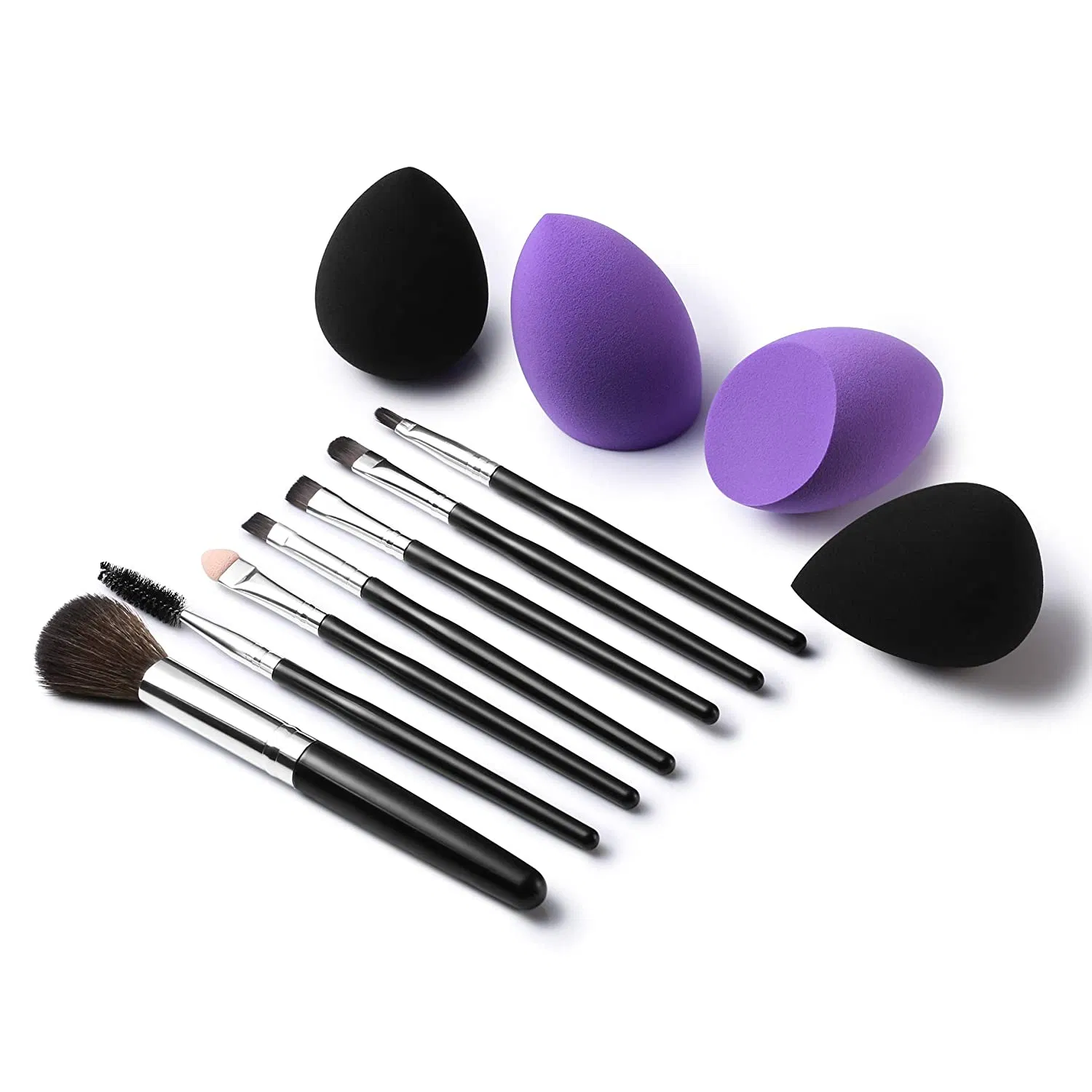 7PCS Synthetic with Goat Hair Cosmetic Brushes Beautiful Makeup Brush Set for Face and Eyes
