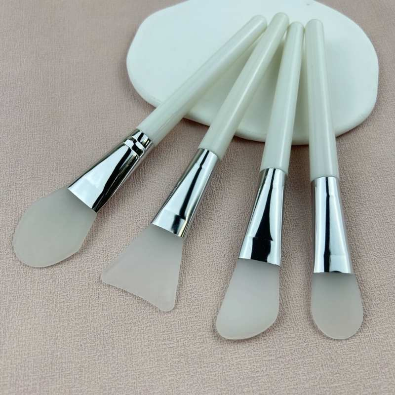 10 Silicone Mask Brush Makeup Brush White Stick Powder Stick Soft Brush