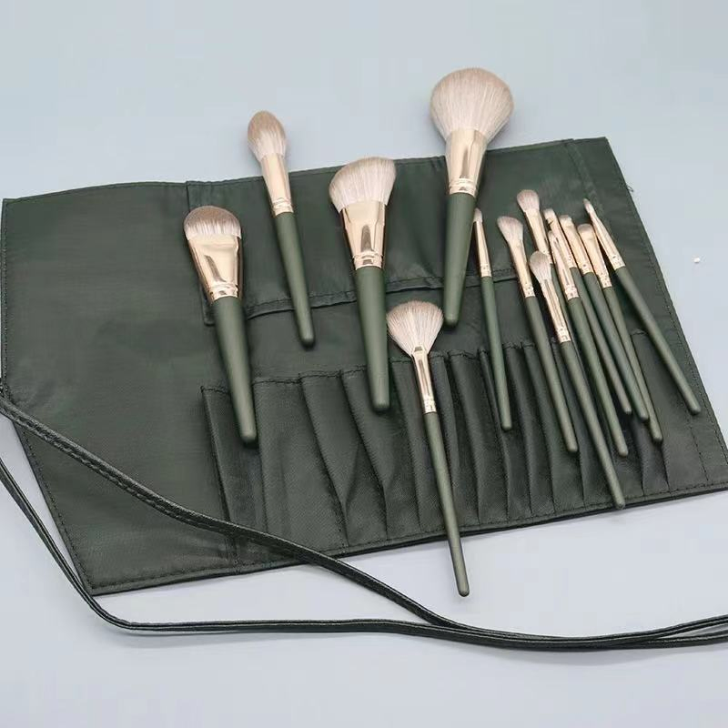 Wholesale 14 PCS High Quality Cosmetics Professional Makeup Brush Set with Tote Bag