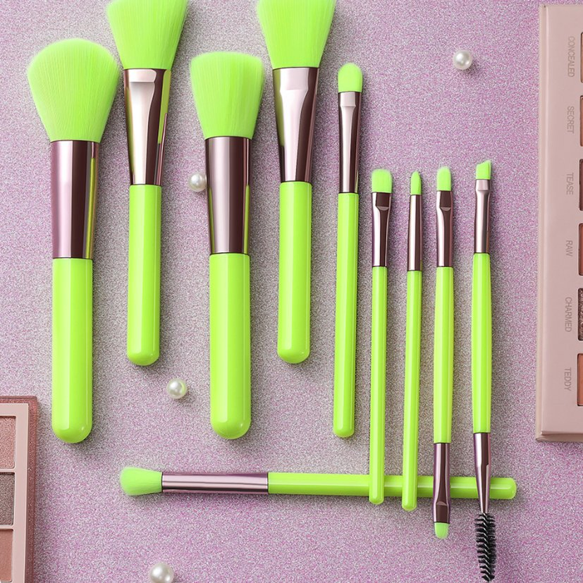 Foundation Bronzer Contour Blush Blending Brush Wholesale 10PCS Cosmetic Brush Set Hotselling Makeup Brush Set Manufacturer