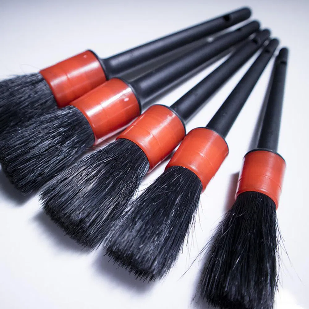 Car Detail Brushes Natural Boar Hair Mixed Fiber Plastic Handle Ci12980