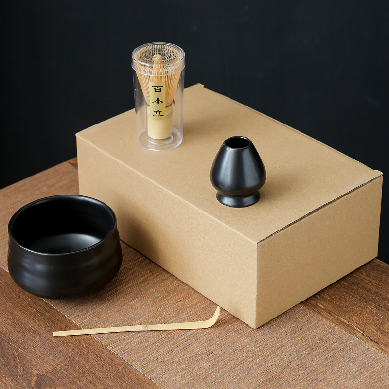 Japanese Classic Design Bamboo Matcha Powder Whisk Set Modern Practical Coffee and Green Tea Grinder Brush for Tea Ceremony