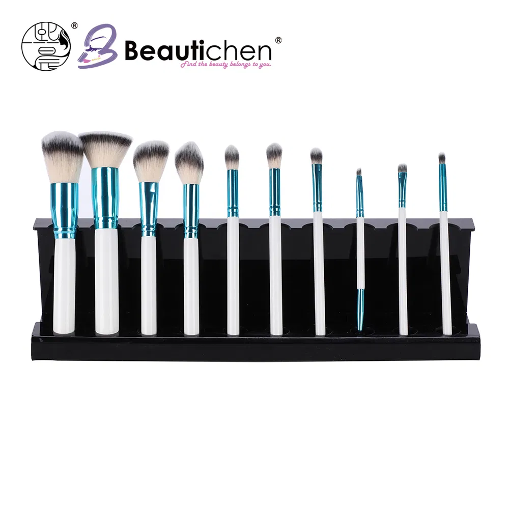Beautichen 10PCS Professional Makeup Brush Set with Holder – Soft Synthetic Bristles for Foundation, Powder, Blush, Highlight, Contour, Eyeshadow