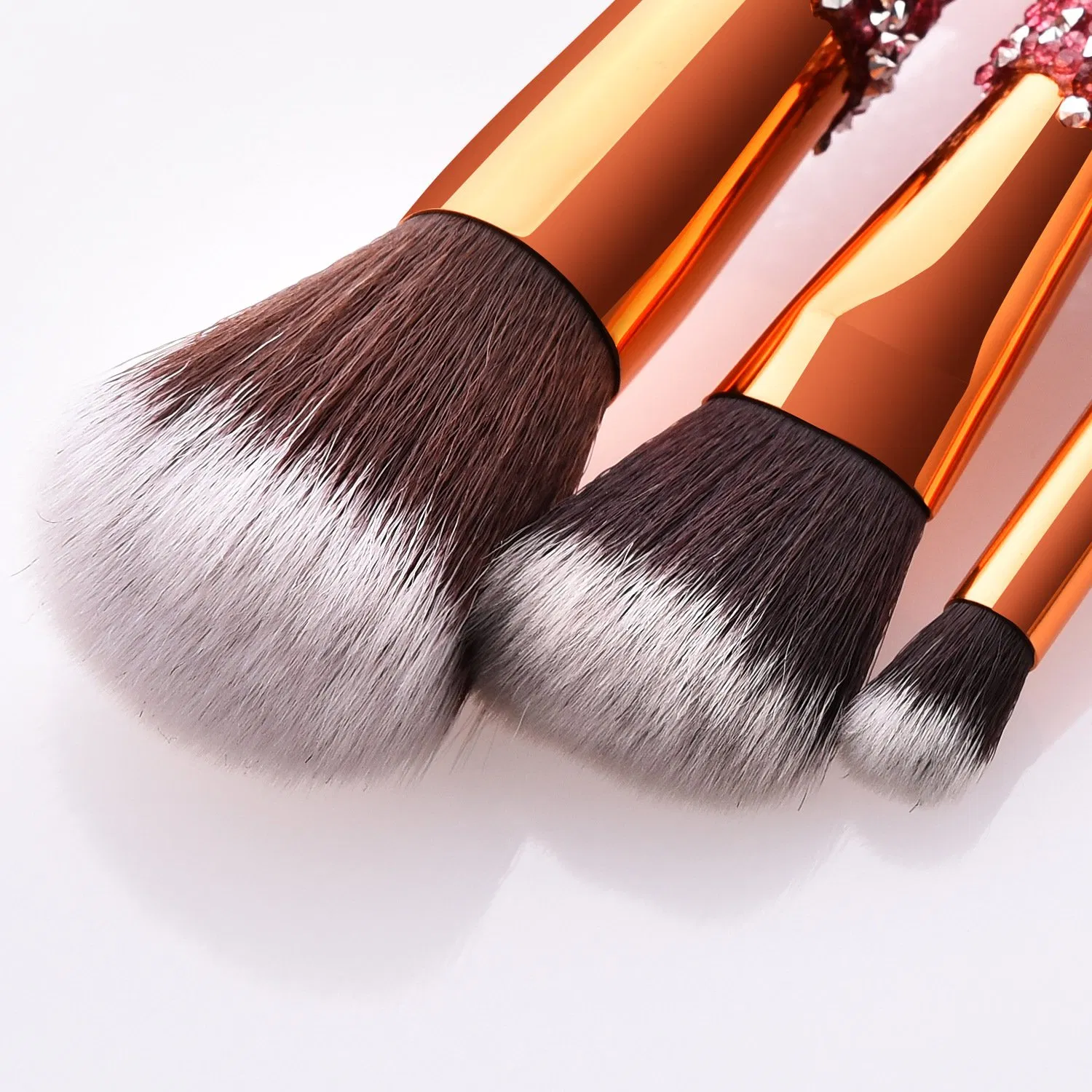 New Design 10 PCS Powder Blush Foundation Eyelash Face Cosmetic Makeup Brush Set with Bag