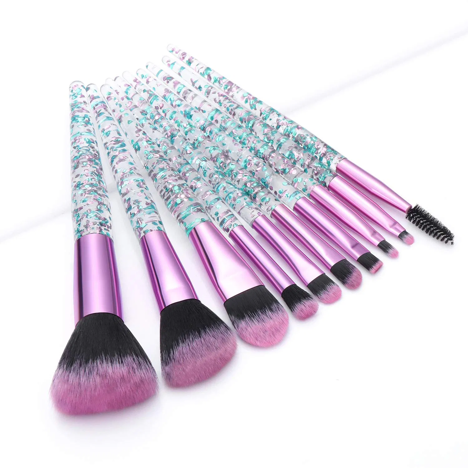 High Quality 10 PCS Premium Synthetic Foundation Powder Concealers Eye Shadows Beauty Makeup Tools Cosmetic Brush Kit Professional Makeup Brushes Set