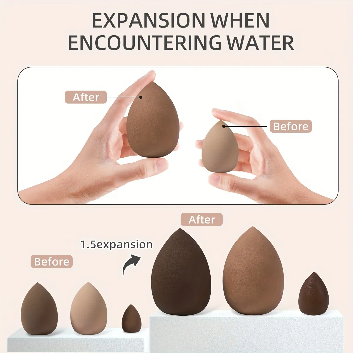 40 PCS Professional Makeup Brush Set Including Sponges Triangle Powder Puffs Cushion Powder Puffs Hairband Hand Bowl Strap