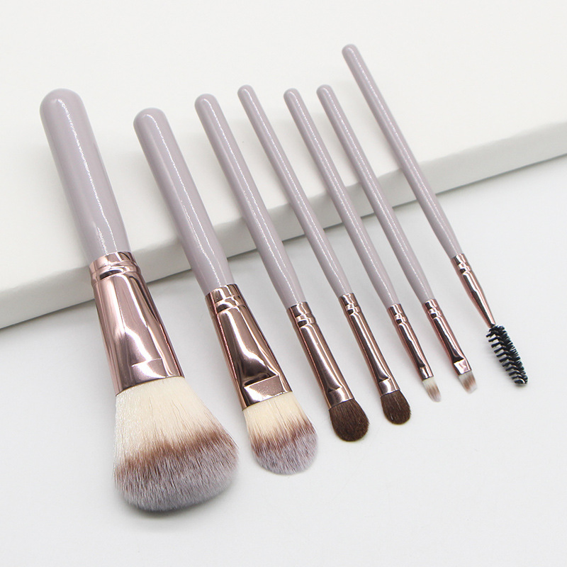 7PC Cosmetic Brush Set for Lip Brush Eyebrow Brush