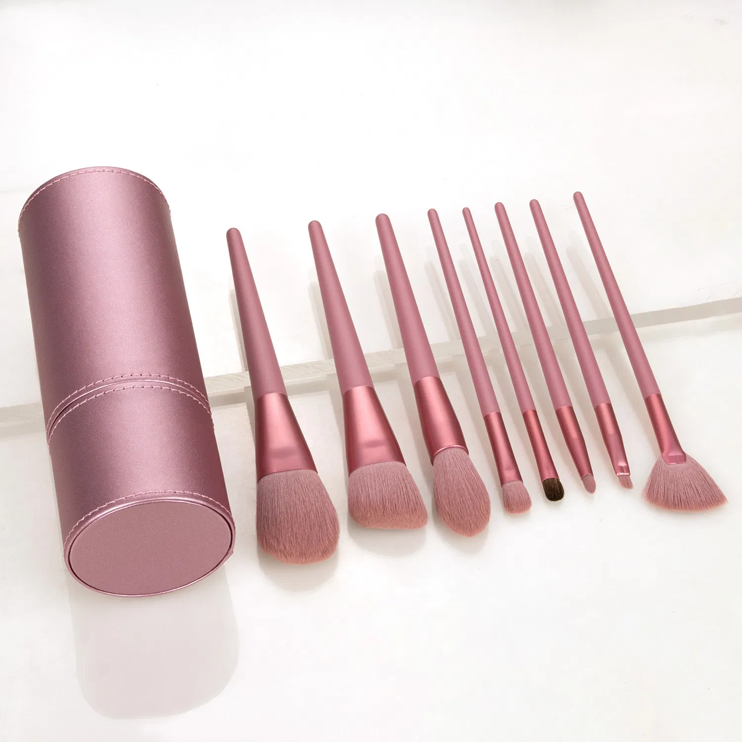 High Quality 8PCS Vegan Brushes Powder Foundation Blending Eyeshadow Eyeliner Lip Cosmetic Brush Set