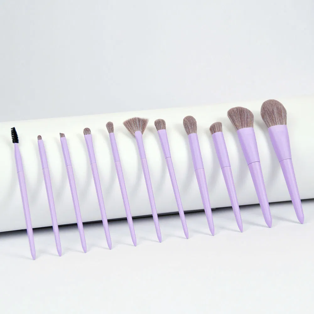 11PCS Cosmetic Makeup Brush Set for Face Eye Shadow Portable Soft Hair Lip Balm Beauty Brushes